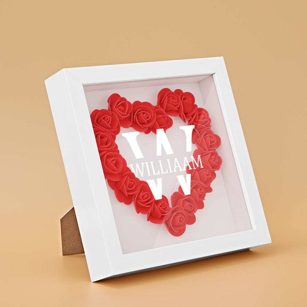 Custom Name Flower Shadow Box Personalized Creative Flower Shadowbox Frame Gift - GiftLab