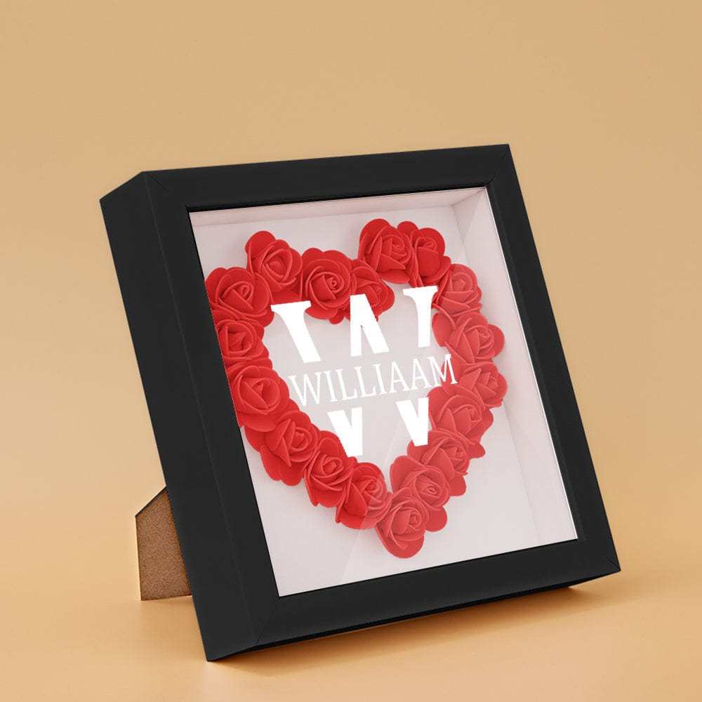Custom Name Flower Shadow Box Personalized Creative Flower Shadowbox Frame Gift - GiftLab