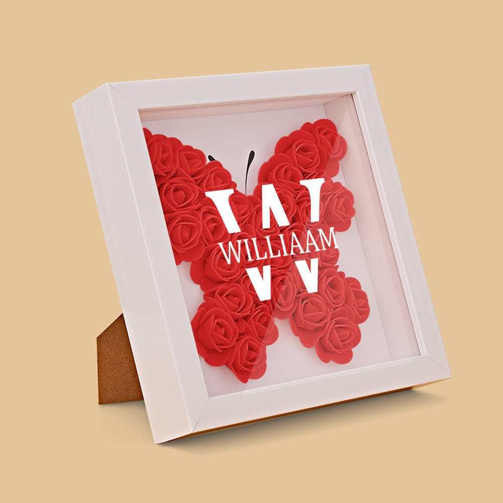 Custom Name Flower Shadow Box Personalized Creative Flower Shadowbox Frame Gift - GiftLab