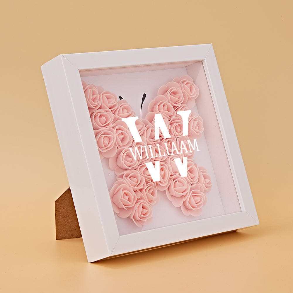 Custom Name Flower Shadow Box Personalized Creative Flower Shadowbox Frame Gift - GiftLab