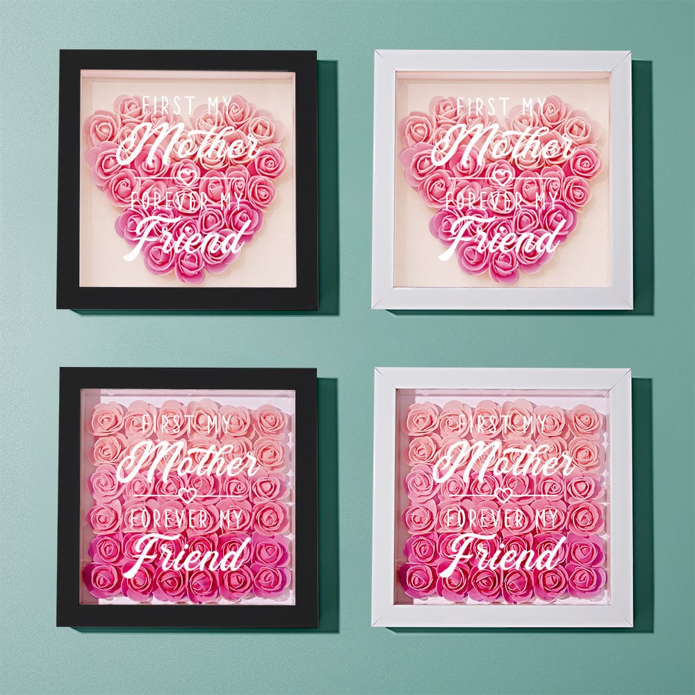 Gradient Pink Flower Shadow Box Frame Mother's Day Gift - GiftLab