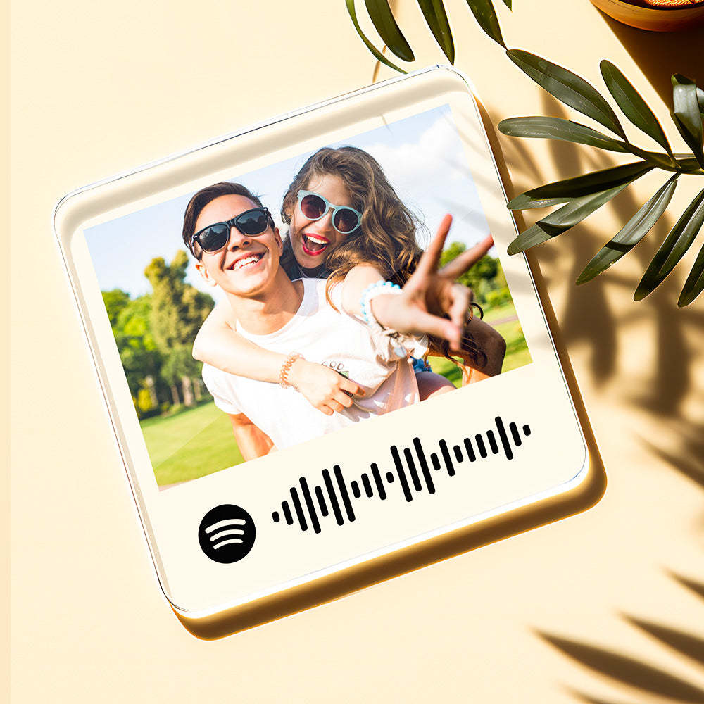 Custom Mini Spotify Code Plaque Custom Photo Acrylic Plaque Gift