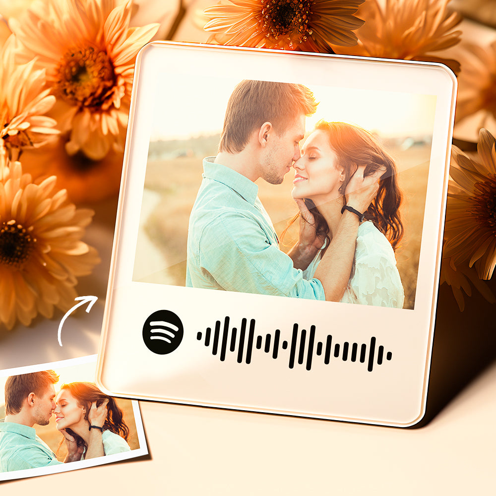 Custom Mini Spotify Code Plaque Custom Photo Acrylic Plaque Gift