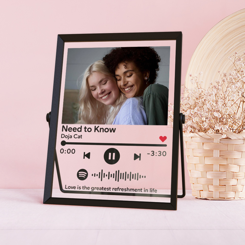 Custom Spotify Desktop Photo Frame Custom Black Decoration Gift Custom Pride Gifts LGBT Gift