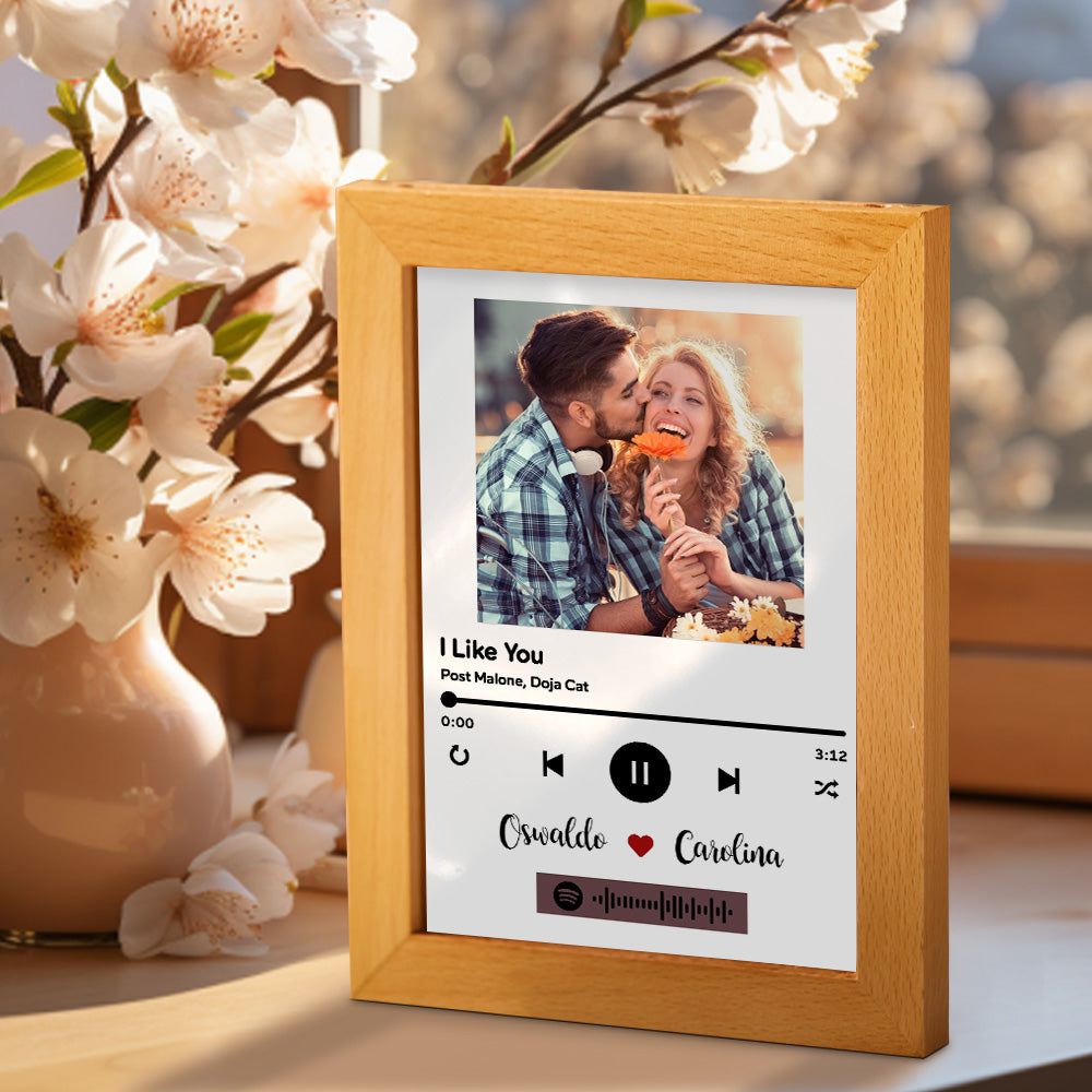 Custom Spotify Code Wooden Plaque Custom Photo Wooden Home Decor Gifts