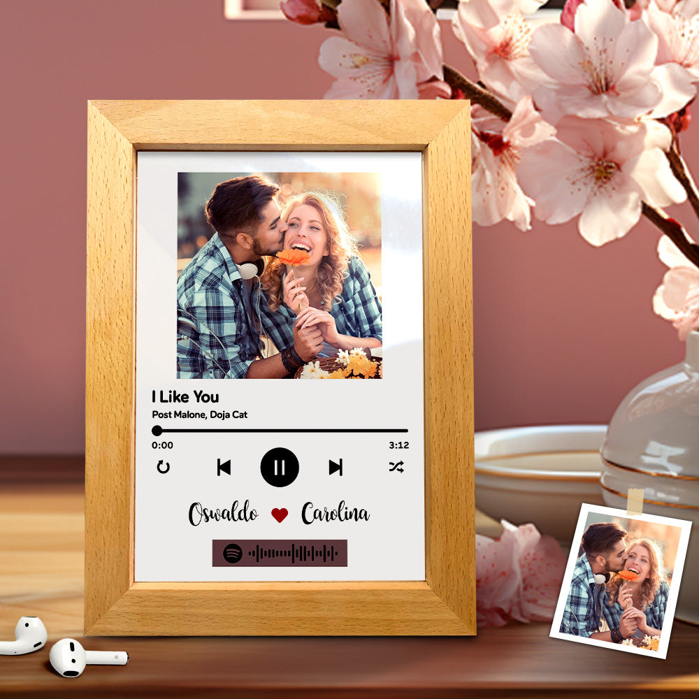 Custom Spotify Code Wooden Plaque Custom Photo Wooden Home Decor Gifts