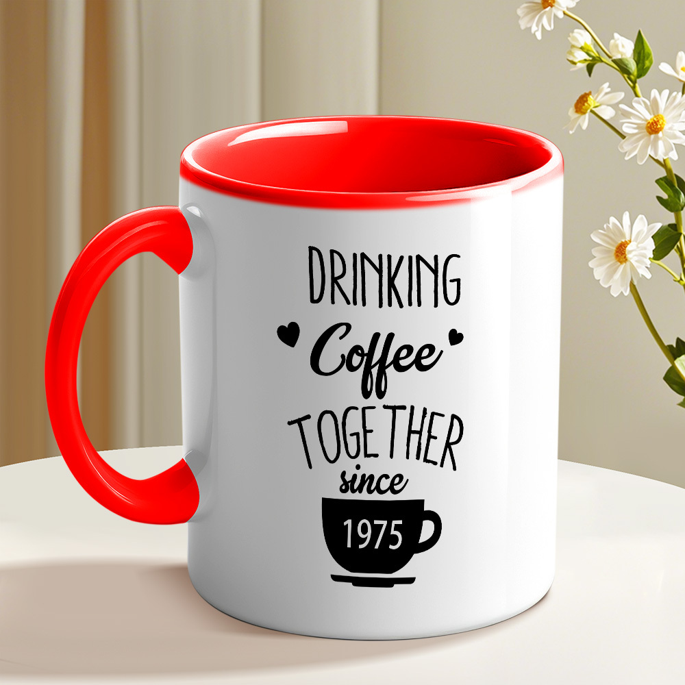 Personalized Couple Name and Anniversary Mug Wedding Anniversary Cup 50th Anniversary Gift for Parents