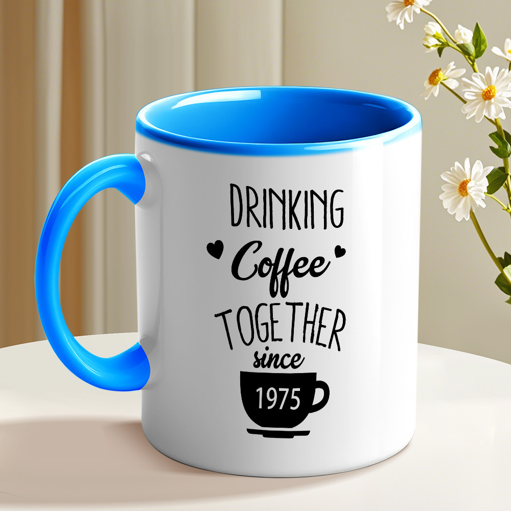Personalized Couple Name and Anniversary Mug Wedding Anniversary Cup 50th Anniversary Gift for Parents