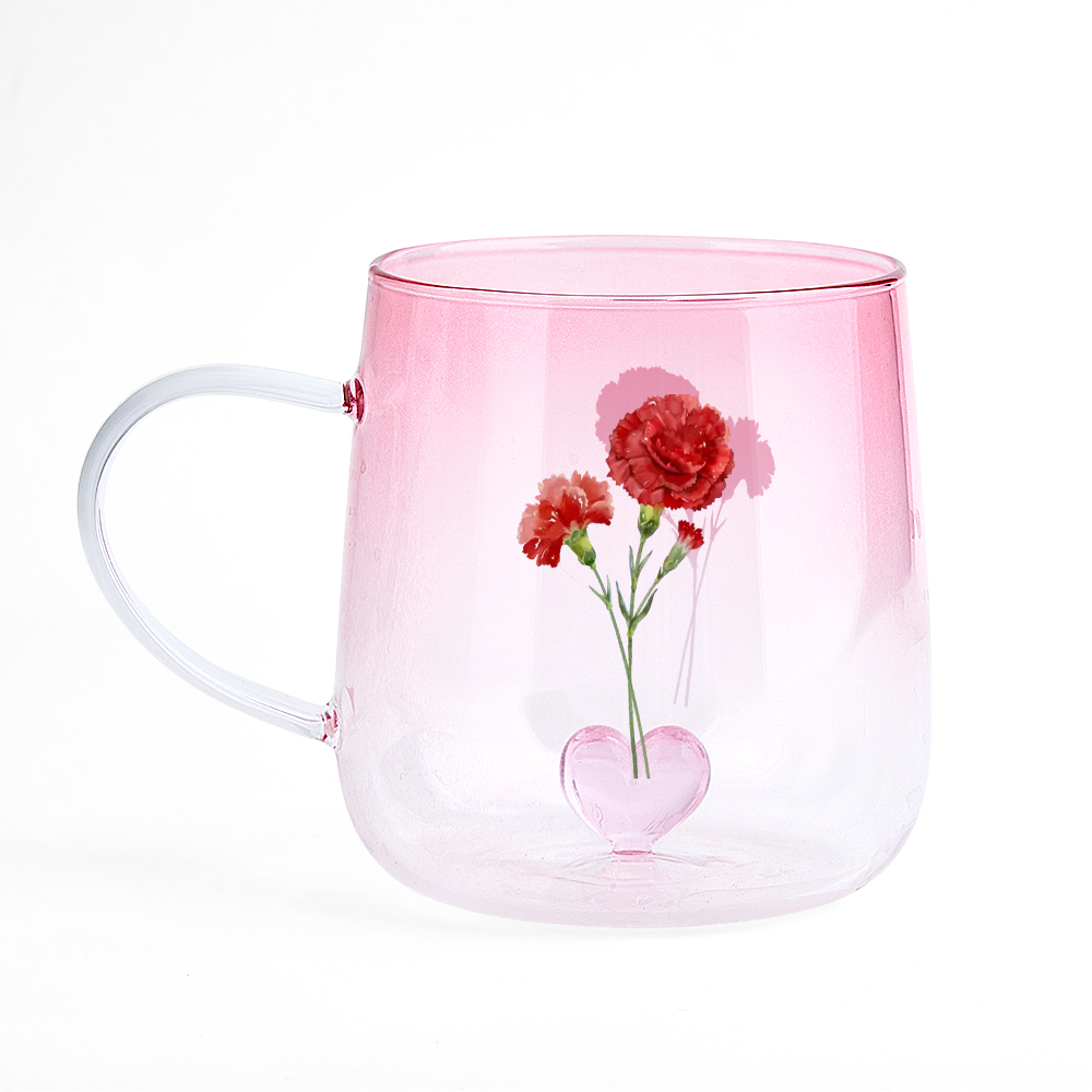 You Are The Most Beautiful Flower Personalized Custom Pink Gradient Glass Mug