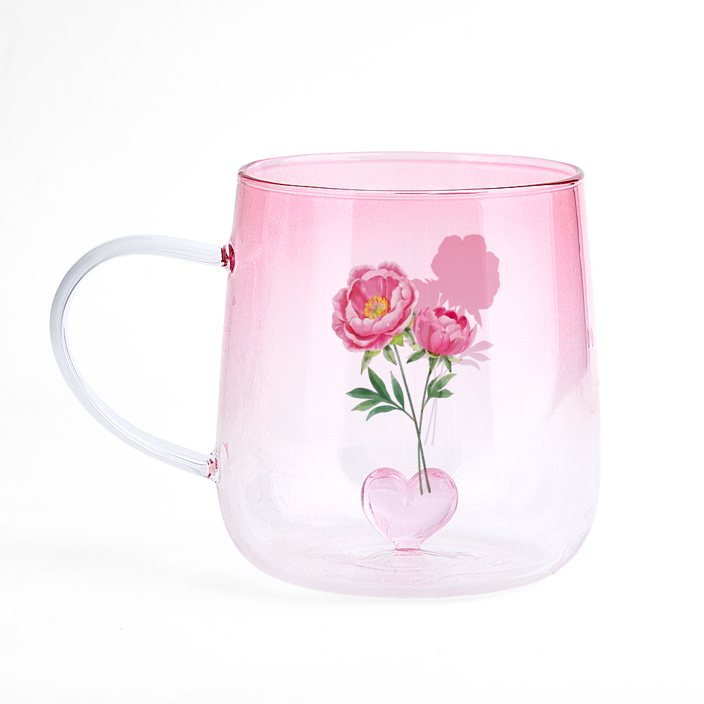 You Are The Most Beautiful Flower Personalized Custom Pink Gradient Glass Mug