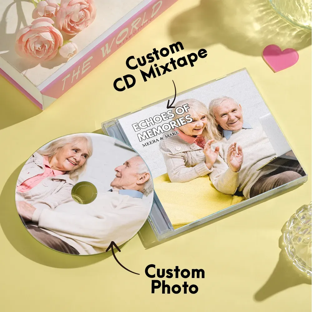 Custom CD & Jewel Case 16 Songs| Valentines, Anniversary Wedding Gift PrintYourDisc Custom CD Mixtape | Personalized Custom CD Album