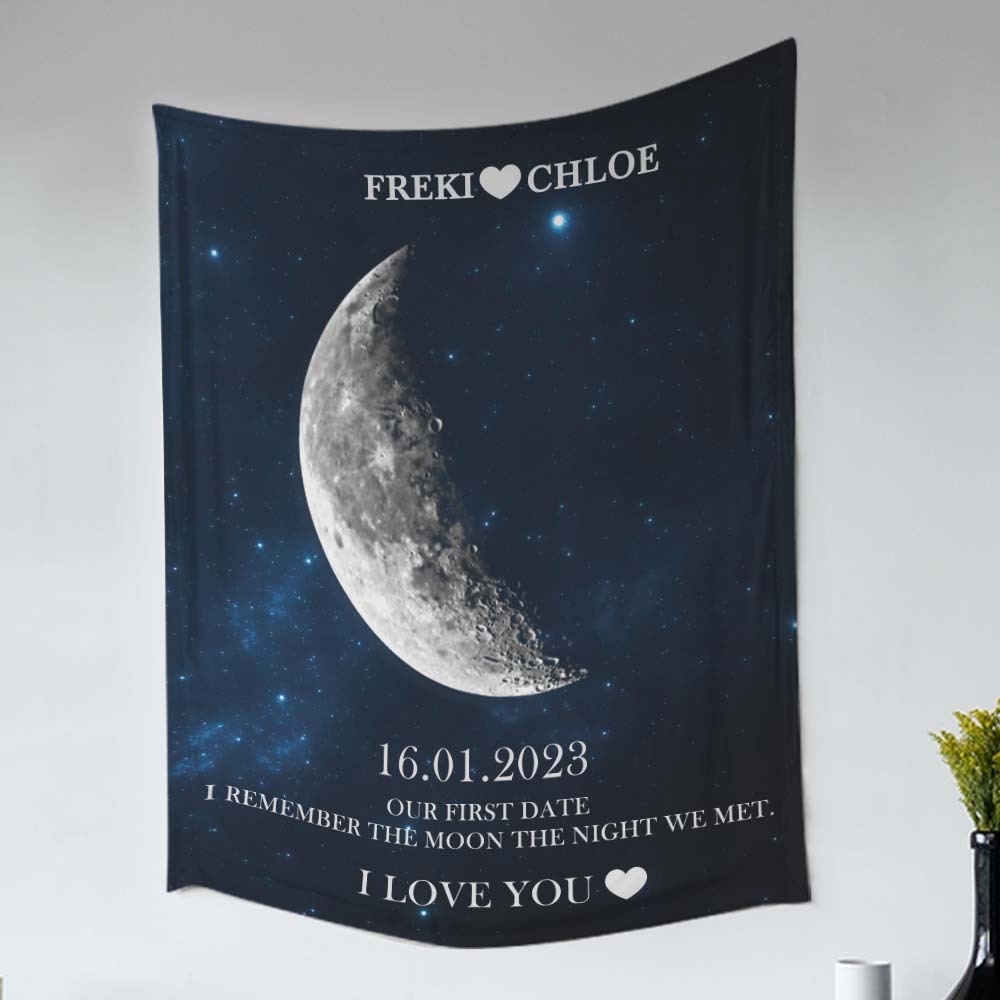Custom Moon Phase Tapestry Gifts for Her Home Wall Decor -