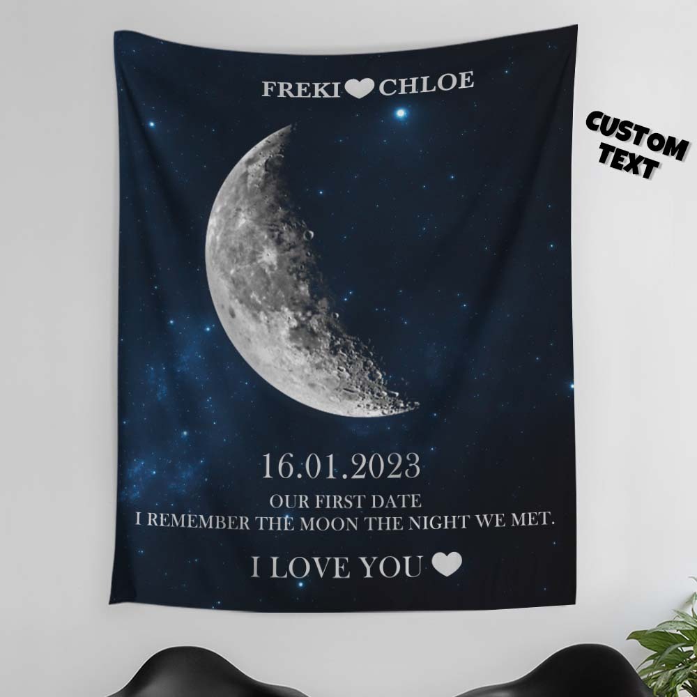 Custom Moon Phase Tapestry Gifts for Her Home Wall Decor -