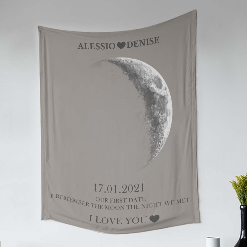 Custom Moon Phase Tapestry Gifts for Her Home Wall Decor -