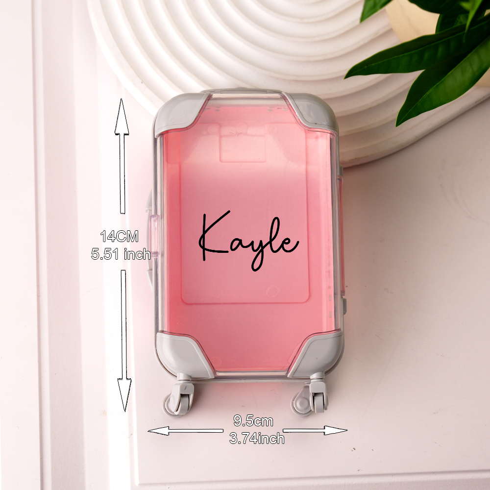 Custom Name Mini Suitcase Hangover Organizer,Bachelorette Weekend Gift Idea,Girls Trip Party Favor,Sleepover Party Survival Pack