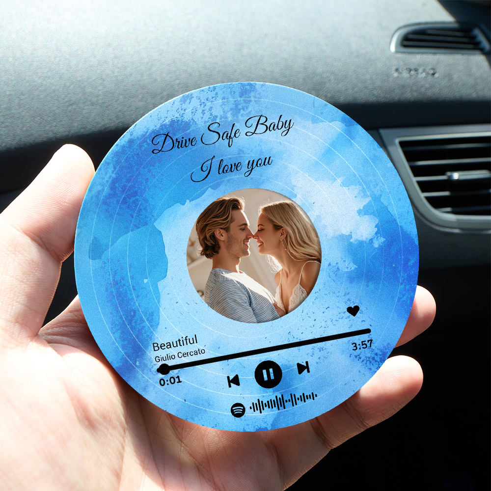 Custom Photo Car Visor Clip Drive Safe Gift for Couples Personalized Car Accessories Gift for Him