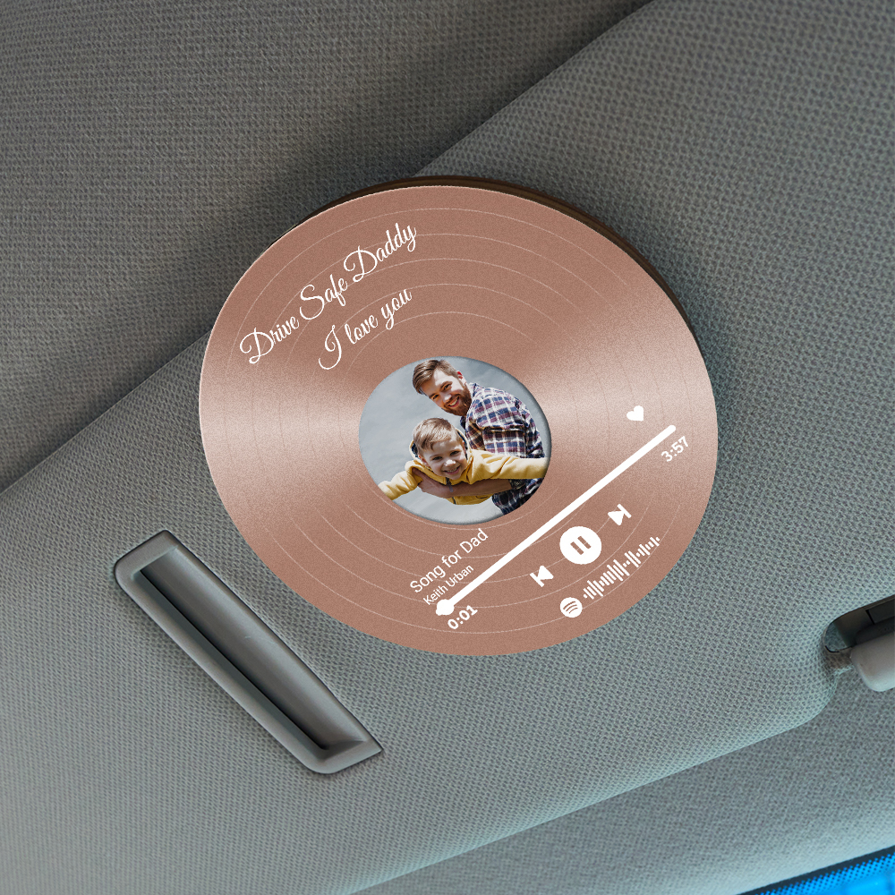 Father's Day Gifts Custom Photo Car Visor Clip Drive Safe Daddy Gift Husband Gifts Personalized Father's Day Gift Gift for Dad