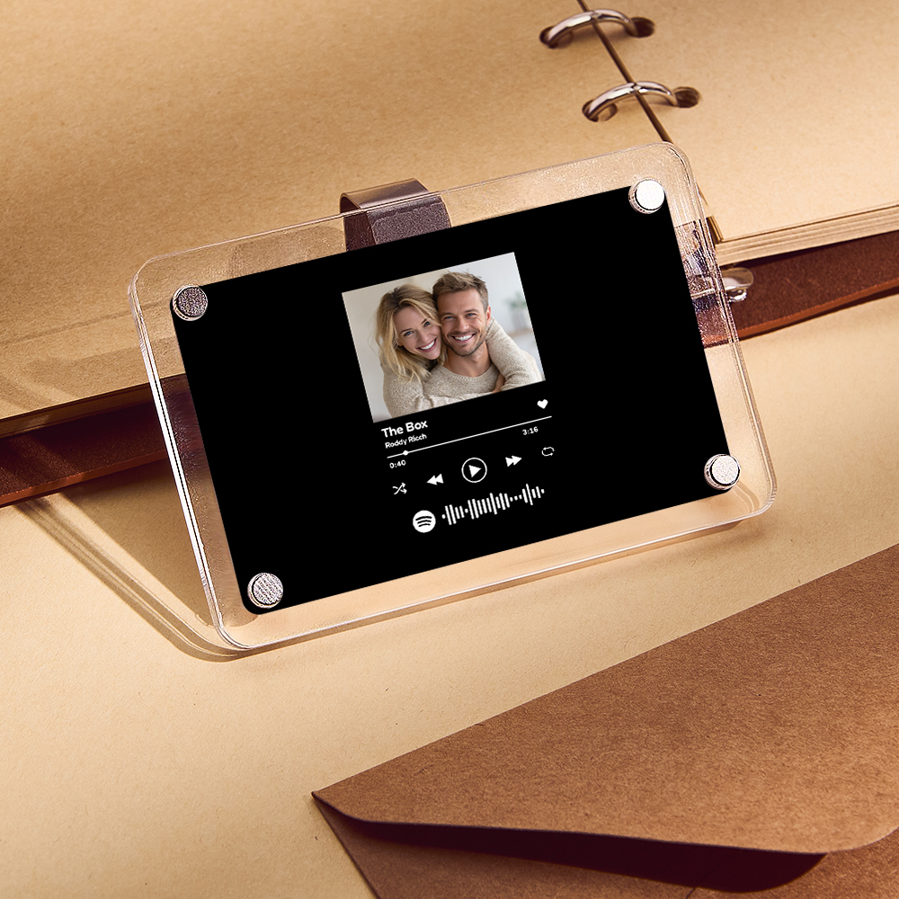 Personalized Song Spotify Gift for Him Anniversary Photo Car Visor Clip, Romantic Drive Safe Gift, Unique Couples Keepsake, Wedding Gifts