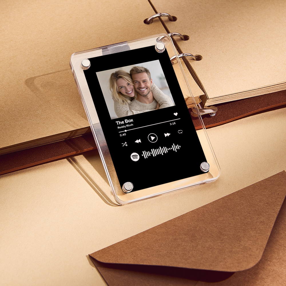 Personalized Song Spotify Gift for Him Anniversary Photo Car Visor Clip, Romantic Drive Safe Gift, Unique Couples Keepsake, Wedding Gifts