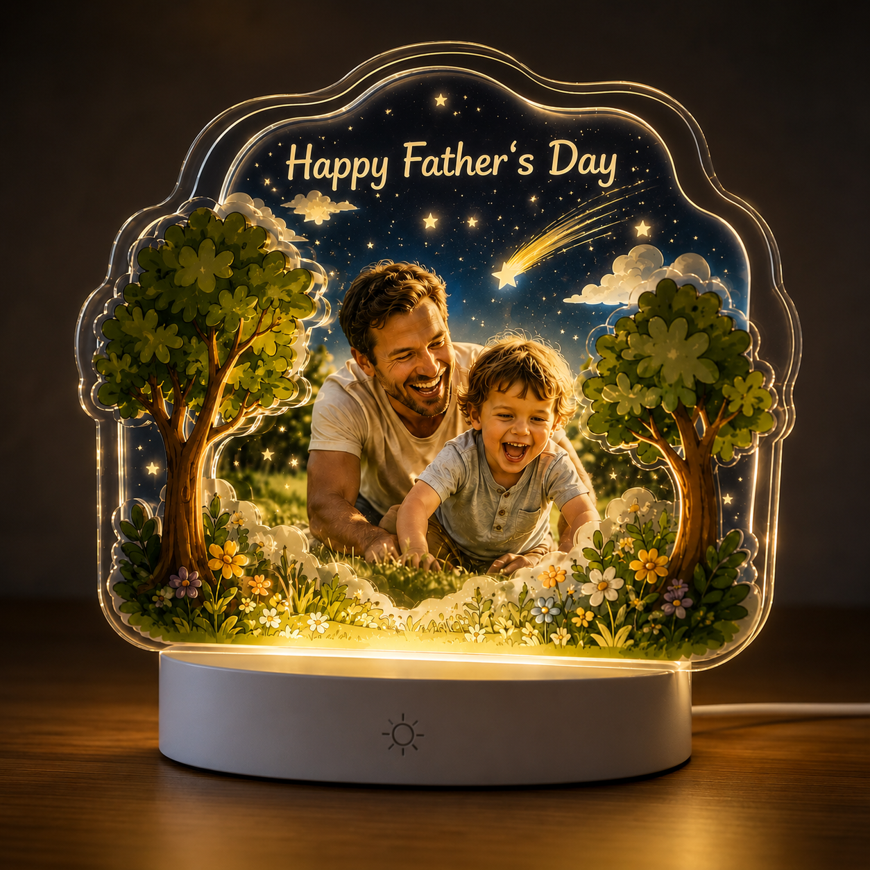 Custom 3D Photo Story Theater Night Light - Personalized Father's Day Gift