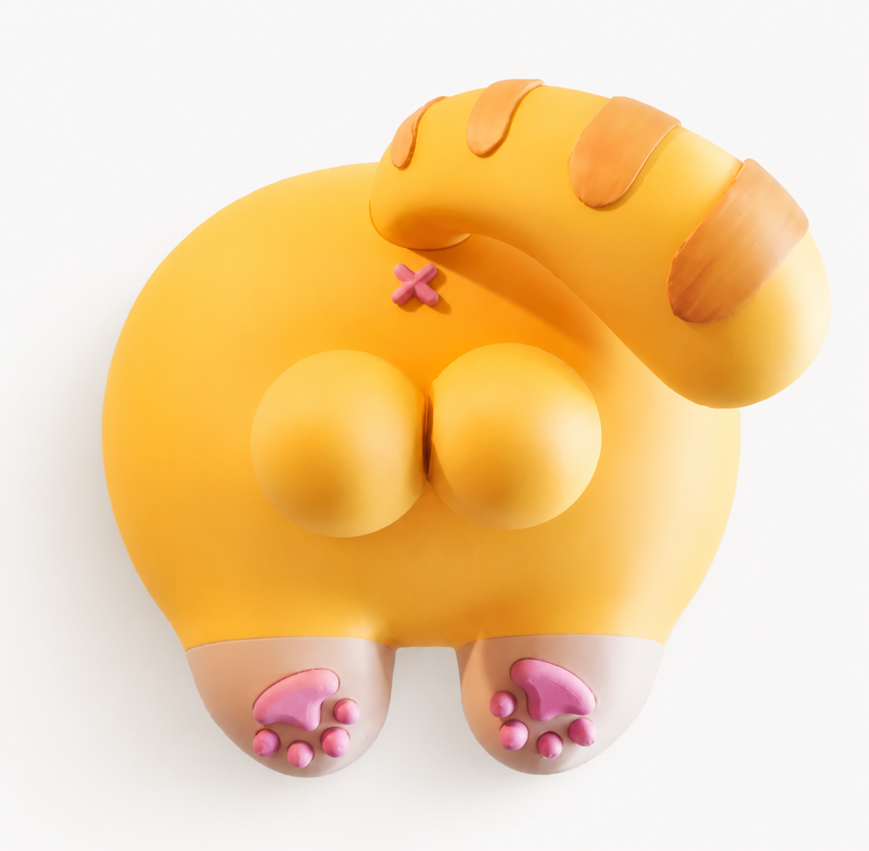 Funny 3D Printed Cat Butt Light Switch Cover - Creative Cat Bum & Testicles 2-Toggle Switch Plate Decor, Hilarious Novelty Gift for Cat Lovers