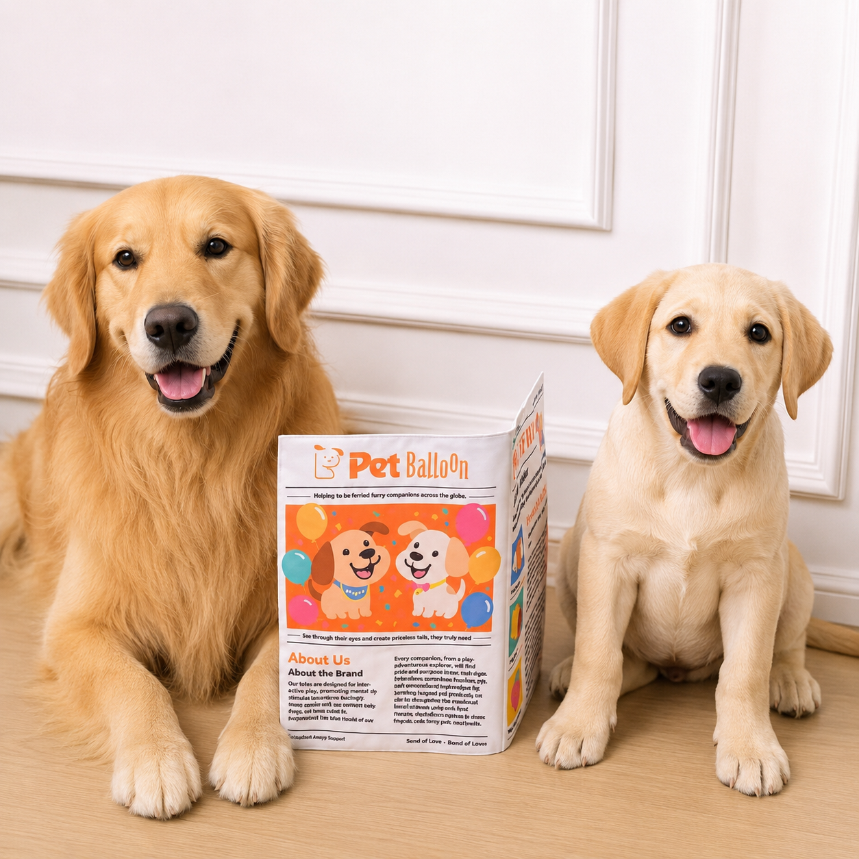 Crinkle Newspaper Dog Toy - Durable Oxford Cloth Bite-Resistant Pet Toy with Fun Sound for Puppies & Medium Dogs