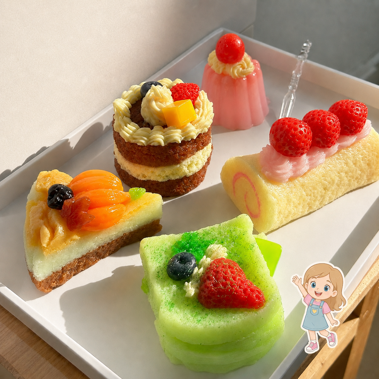 Realistic Dessert Squishy Toy | Cute Fake Cake, Roll & Toast Stress Relief Sensory Toy