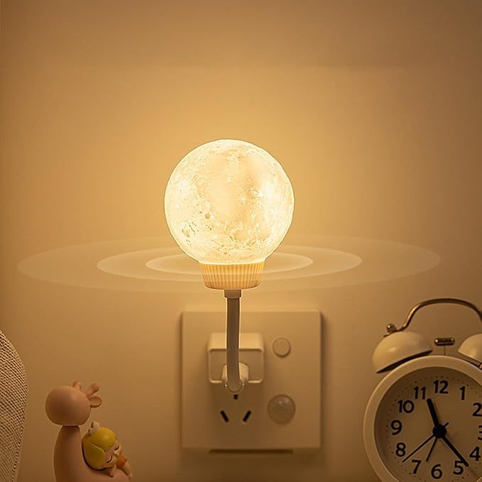 Smart Voice Control Moon Lamp - Plug-in Night Light for Calm Bedrooms