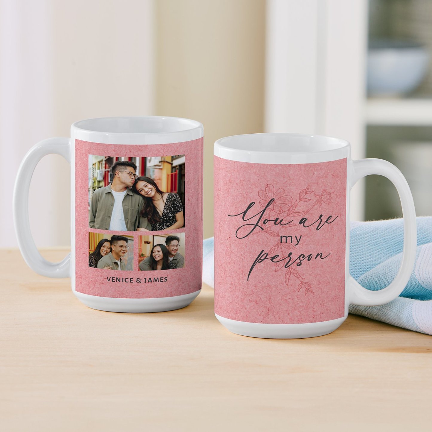 Personalized Photo Mug for Couple Custom Picture Collage Coffee Cup