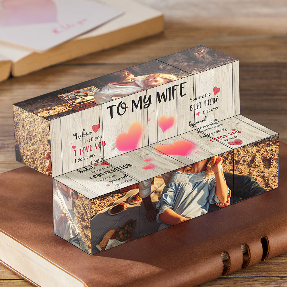Custom Rubic's Cube Infinity Photo Cube Home Decoration To My Wife
