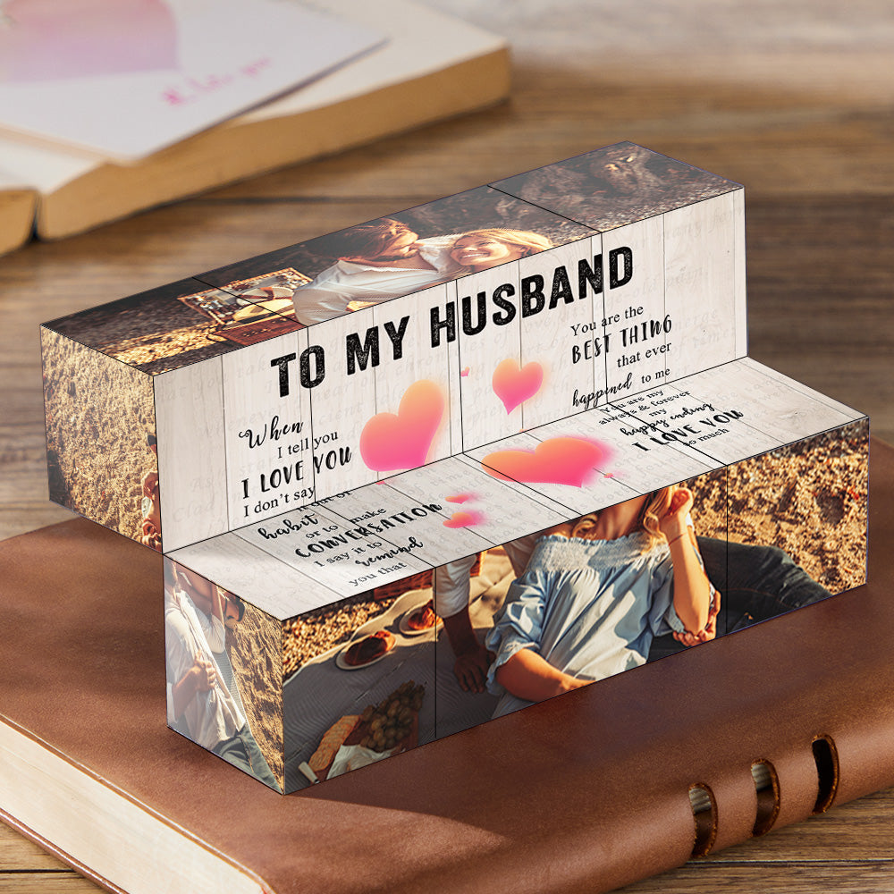 Custom Rubic's Cube Infinity Photo Cube Home Decoration To My Husband
