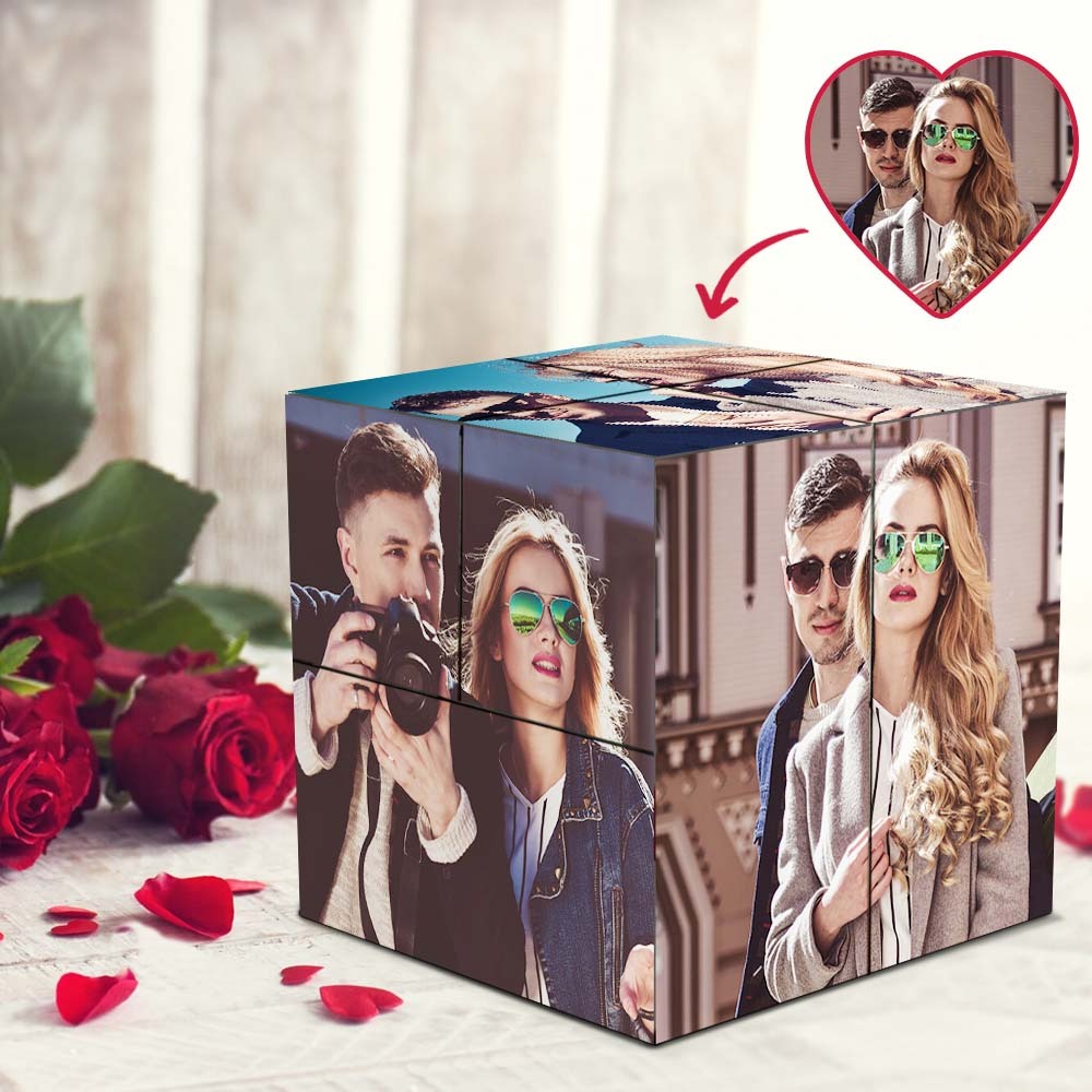 Custom Photo Cube For Lover Multiphoto Cube Valentine's Gift