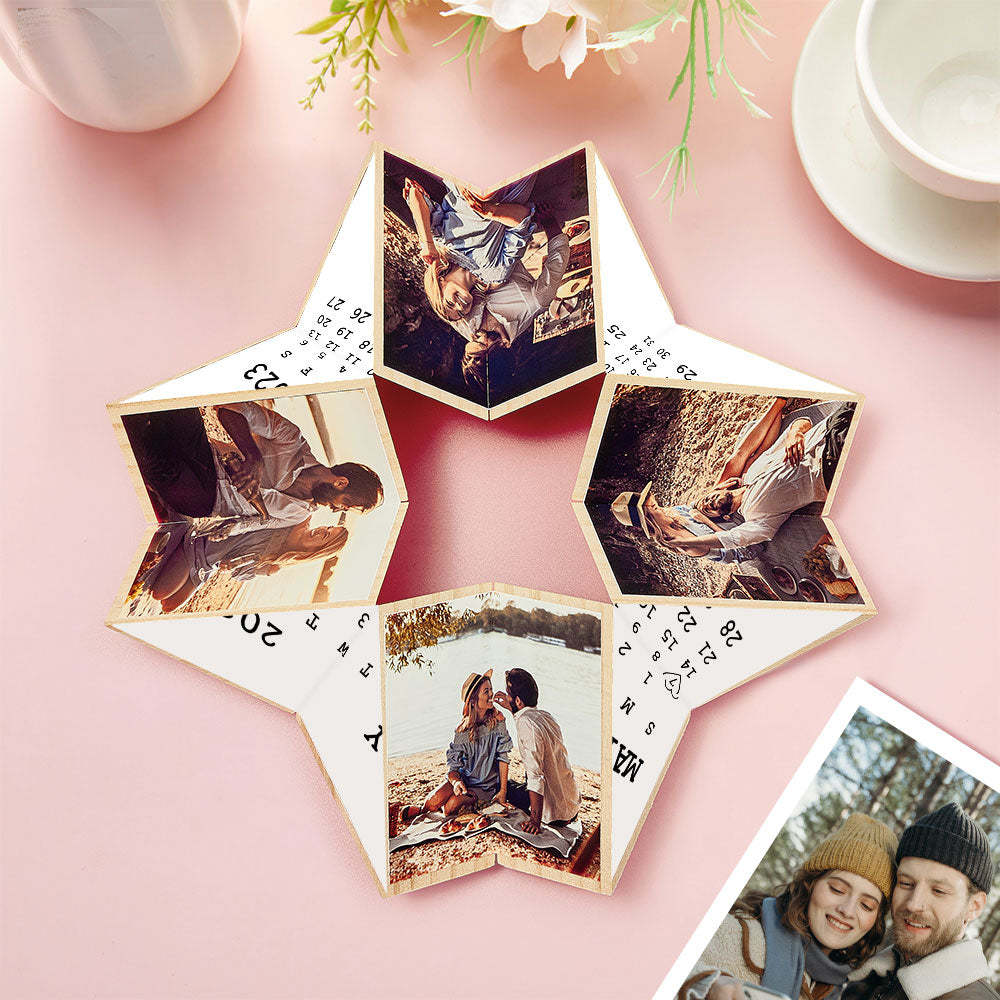 Custom Multiphoto Rubic's Cube Personalized Calendar Home Ornament Rubic's Cube