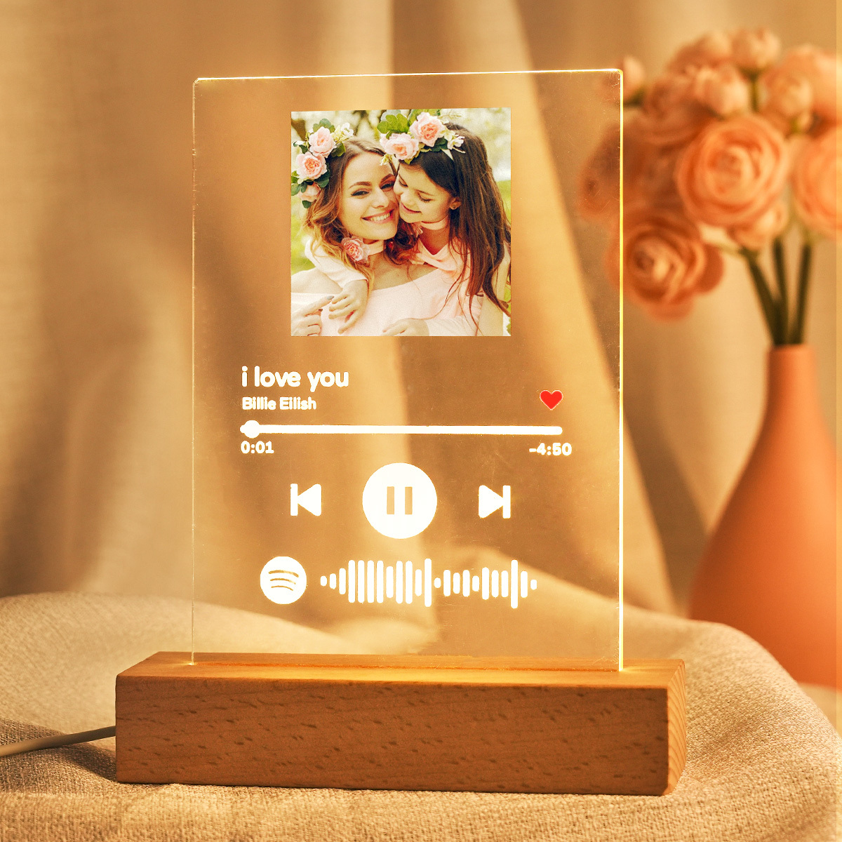 Custom Spotify Code Acrylic Nightlight/Plaque/Keychain