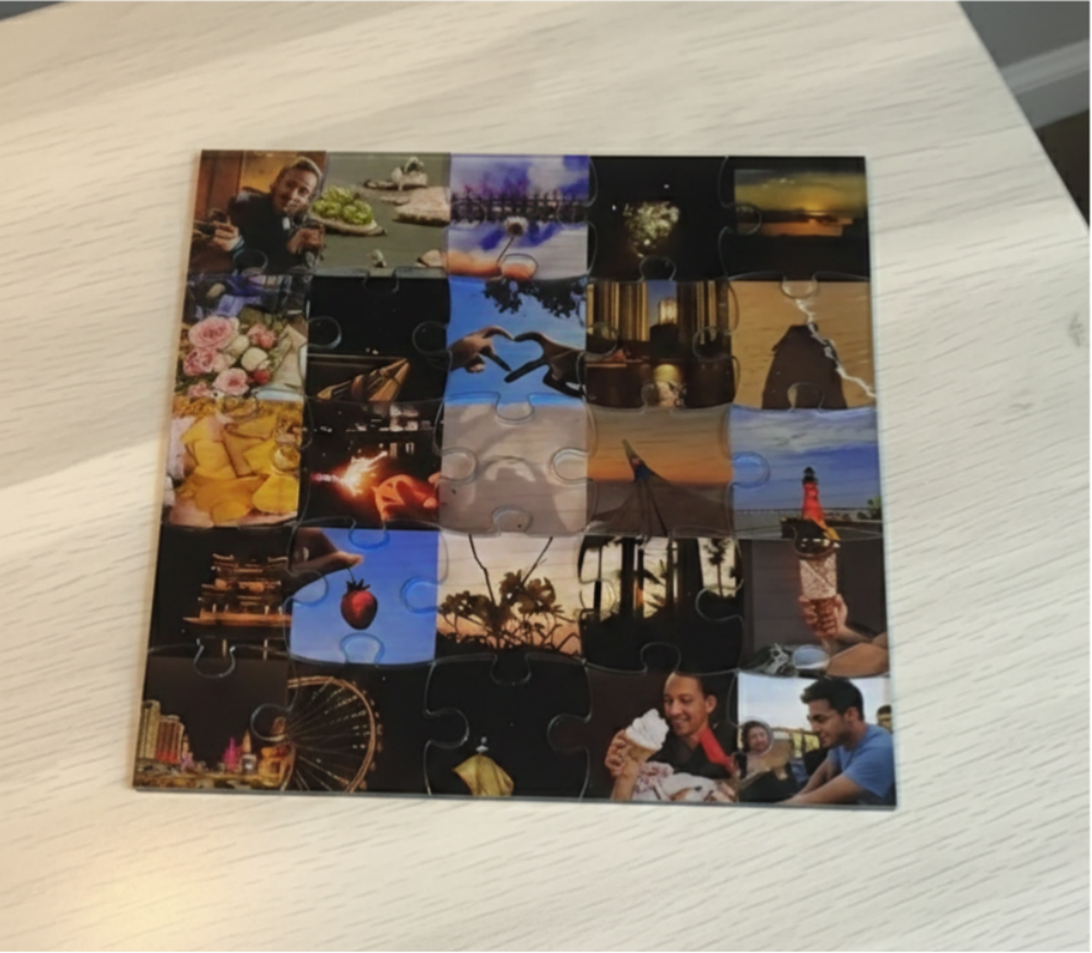 Personalized Photo Acrylic Puzzle Custom Picture Pieces Valentine's Day Memory Gift
