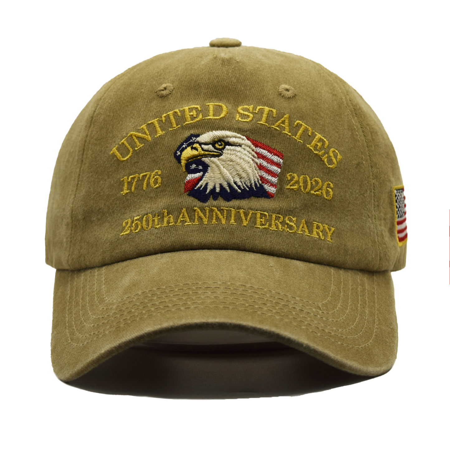 Adjustable Baseball Cap Celebrating The 250Th Anniversary of American Independence, Featuring a Distressed Patriotic Design