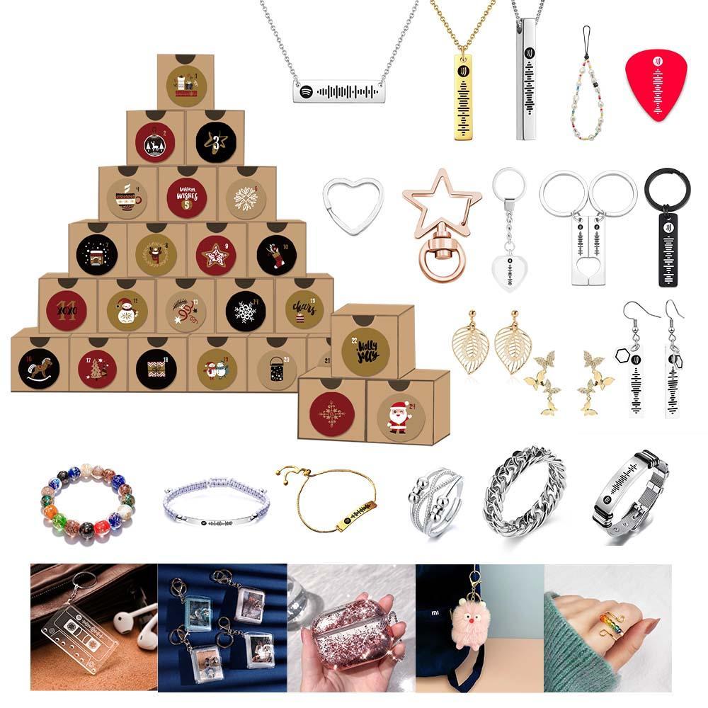 Christmas Countdown Calendar Surprise Advent Calendar 24 Countdown Surprise Blind Box Spotify Series Set Christmas Gift
