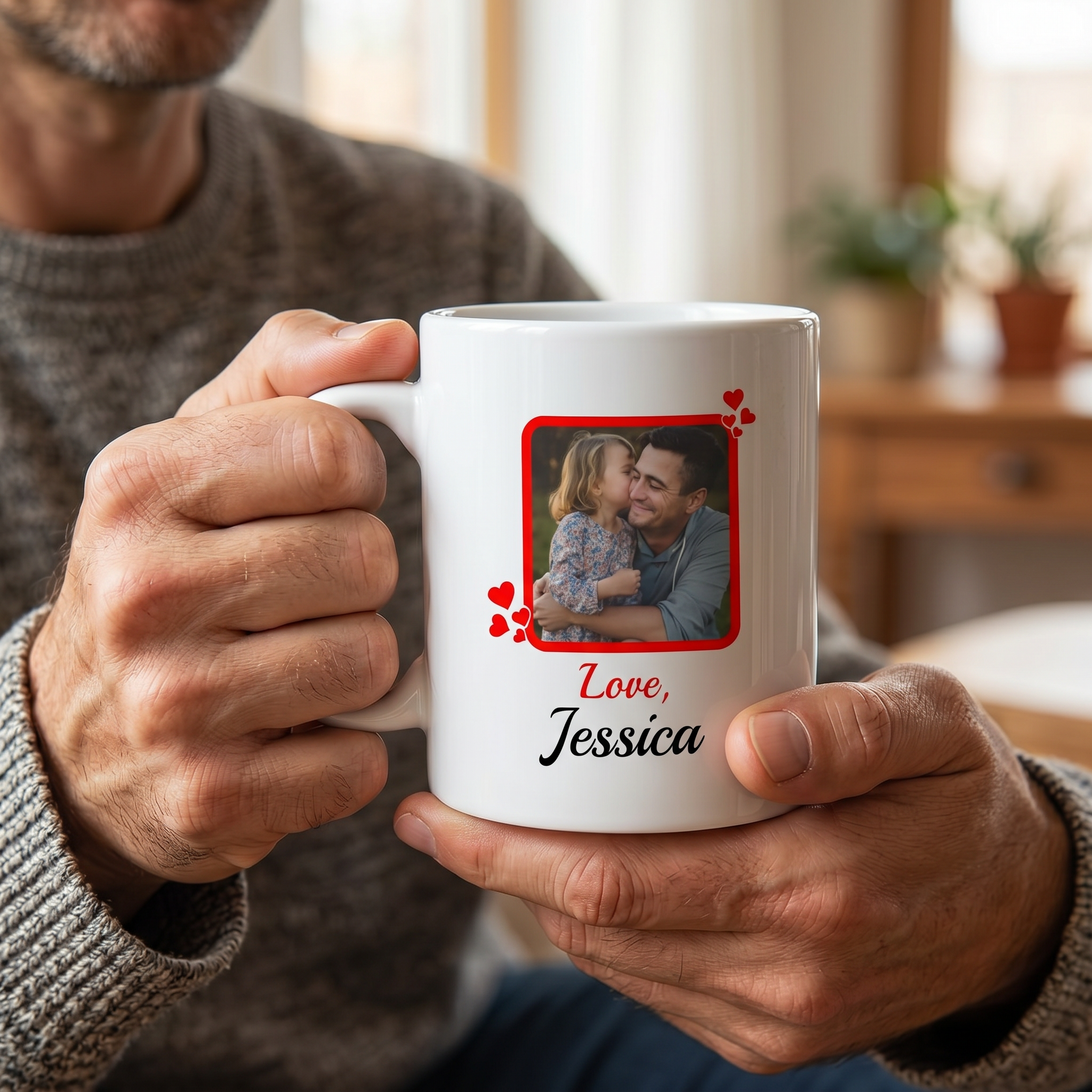 Custom To My Dad Photo Mug - Personalized Father's Day Gift from Kids