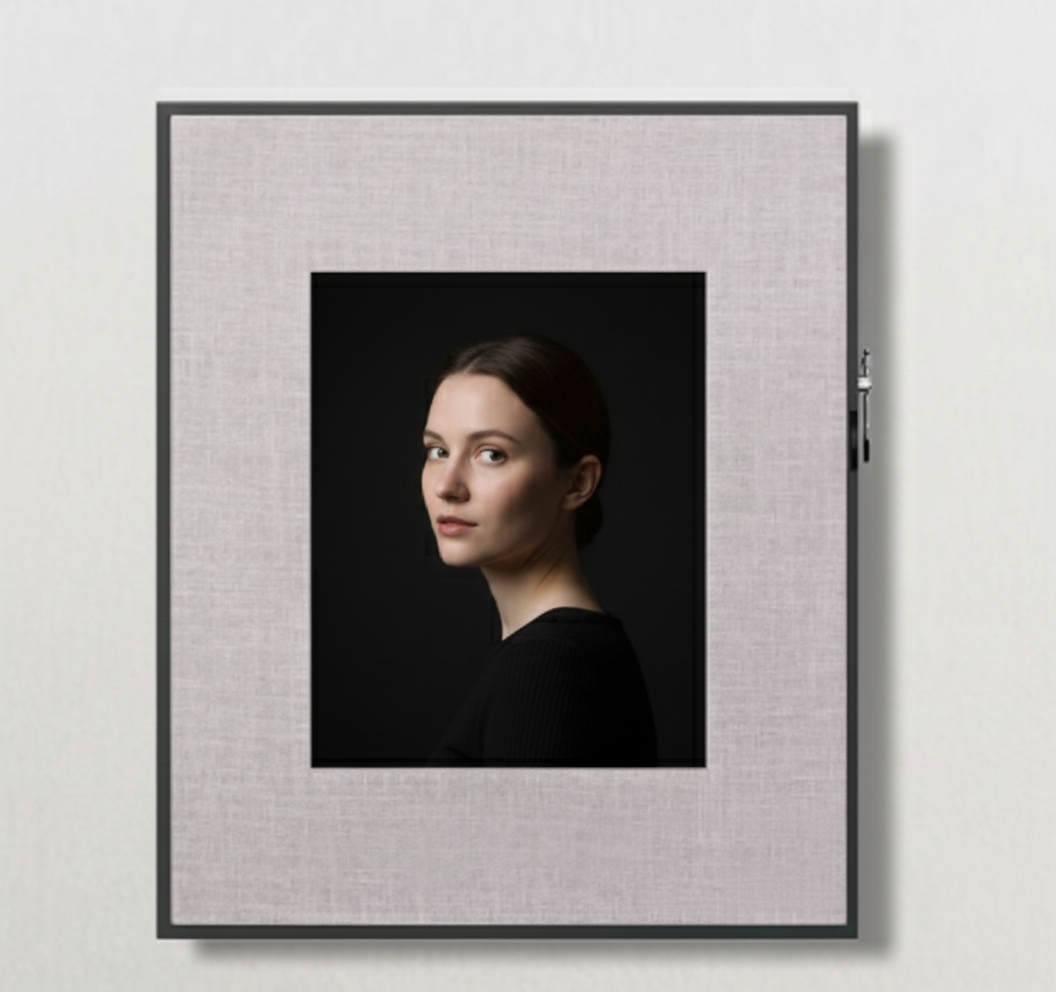 Canvas Smart Speaker,Personalized Photo Display with Bluetooth Audio, 8 AI Art Styles & 6 Magnetic Frames,Elegant Keepsake Gift