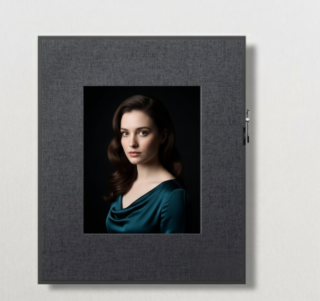 Canvas Smart Speaker,Personalized Photo Display with Bluetooth Audio, 8 AI Art Styles & 6 Magnetic Frames,Elegant Keepsake Gift