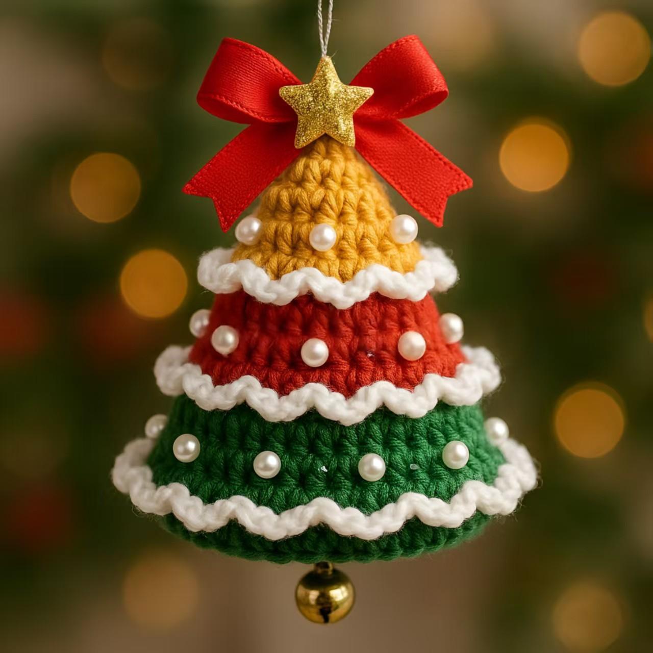 Hand-Knitted Christmas Ornaments Christmas Decorations Gift - MySpotifyGlass
