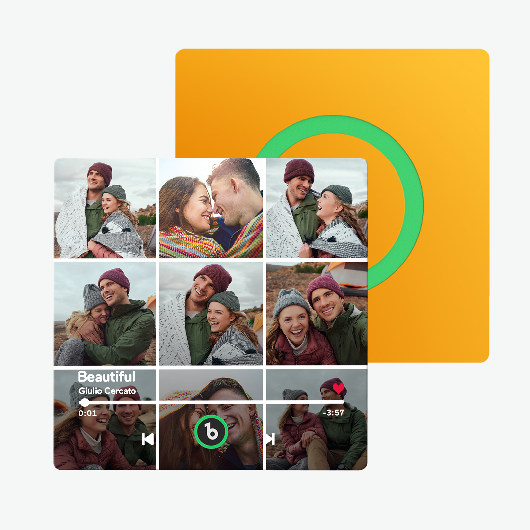 New 4.0 Upgrade Custom Music Fridge Magnet Colorful Frame Album Fridge Magnet Can Play Songs Gift for Couple Can Upload Your Music