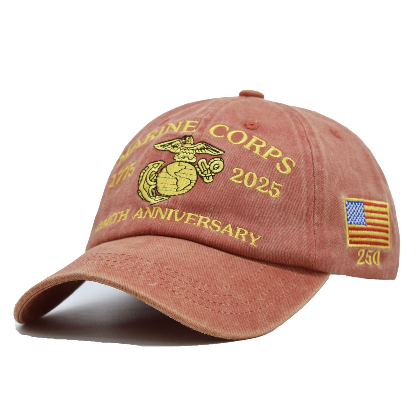 Adjustable Baseball Cap Celebrating The 250Th Anniversary of American Independence, Featuring a Distressed Patriotic Design