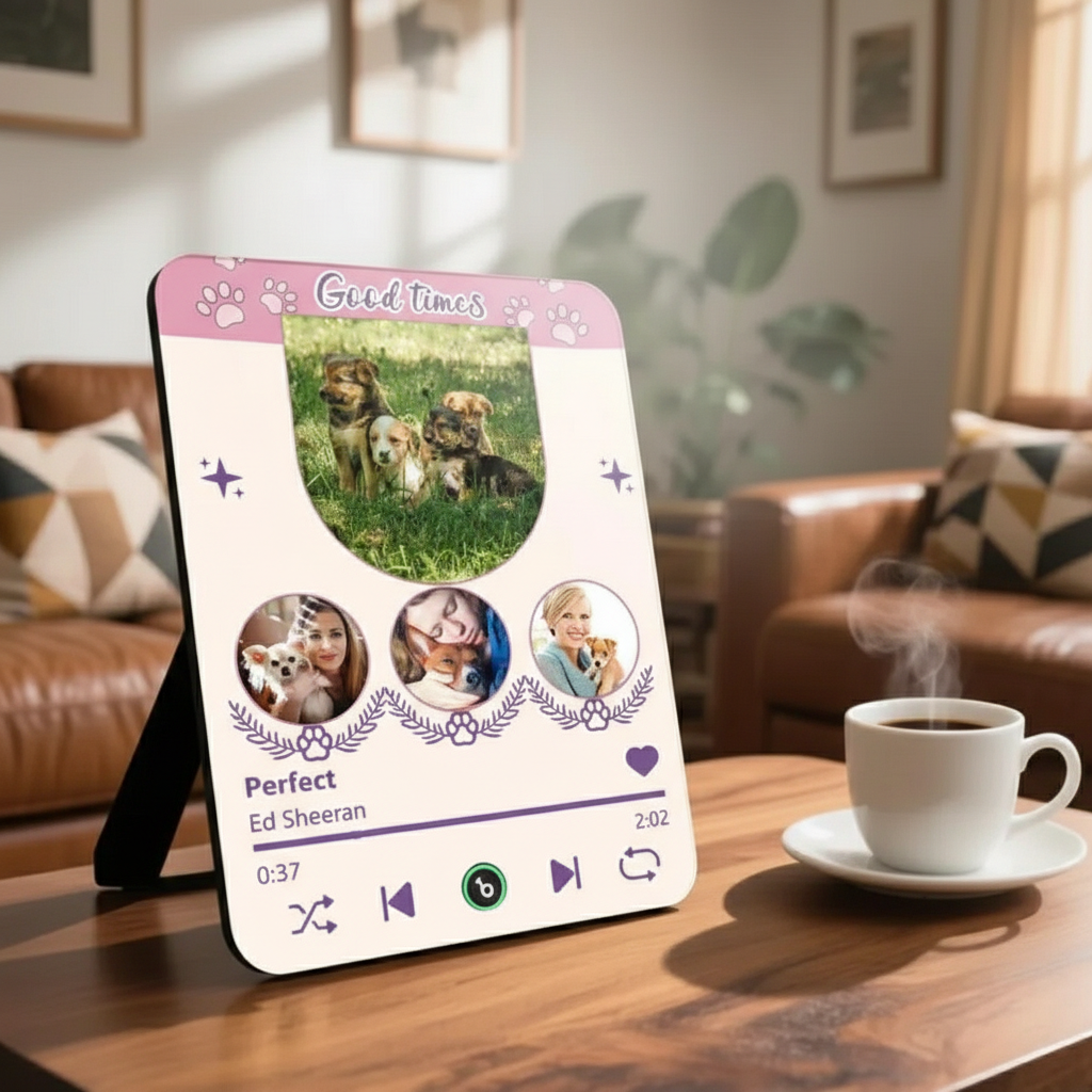 Personalized Pet Memorial Plaque: Custom Photo & Song Keepsake