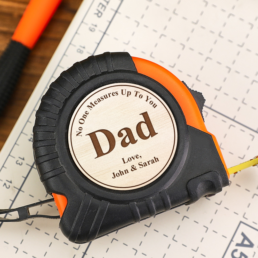 No One Measures Up Custom Text Tape Measure Gift For Dad Grandpa Personalized Father's Day Gift