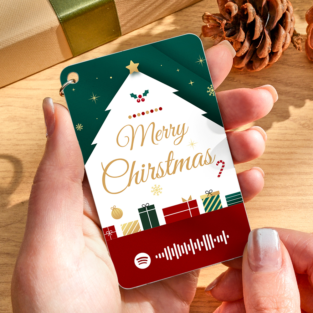 Merry Chrismas Keychain Custom Spotify Keychain Photo Keychain Special Chrismas Gift -