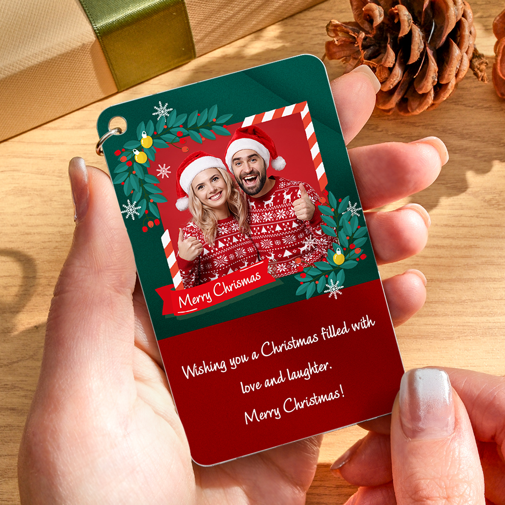 Merry Chrismas Keychain Custom Spotify Keychain Photo Keychain Special Chrismas Gift -
