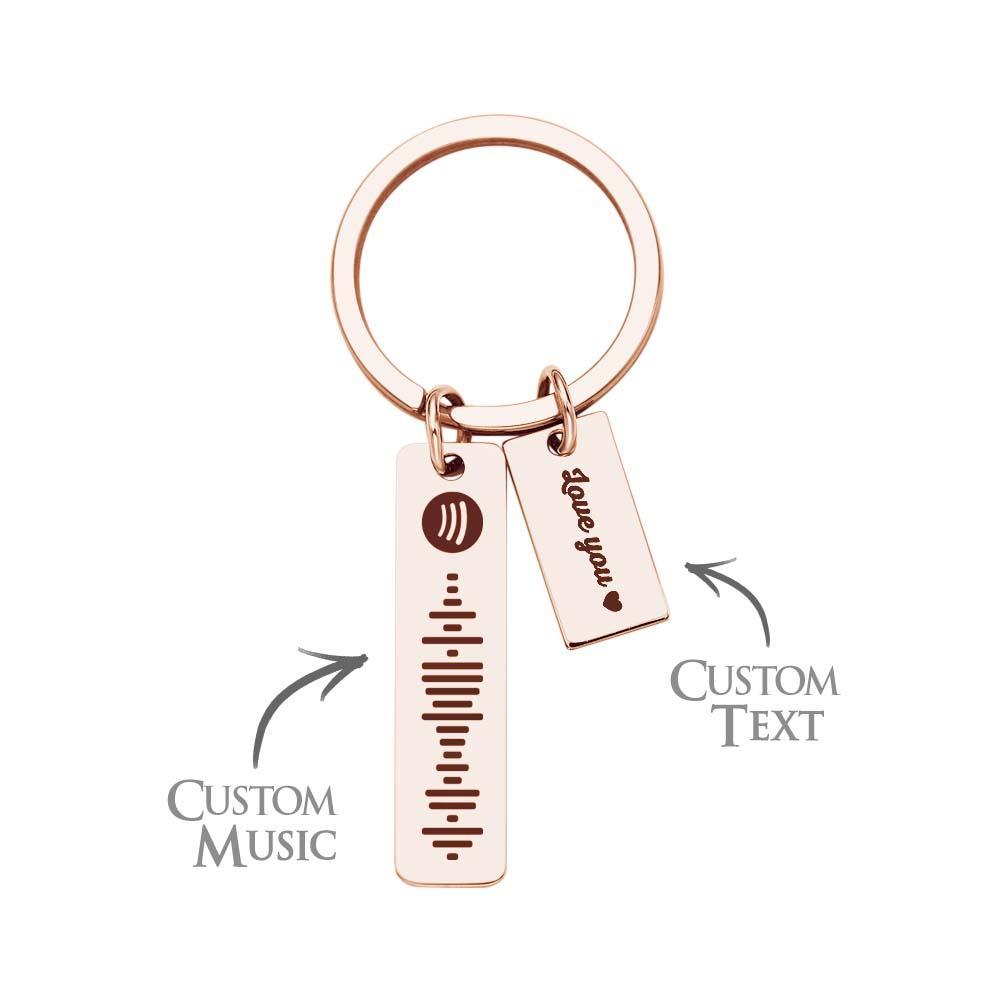 Custom Music Code Keychain Personalized Creative Name Scannable Spotify Code Keychain Gift For Her -