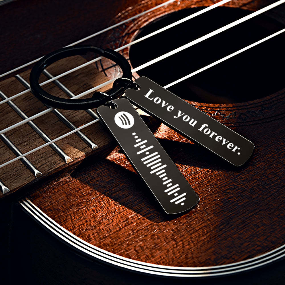 Personalized Scannable Spotify Code Keychain Unique Music Code Name Keychain Gift For Her -