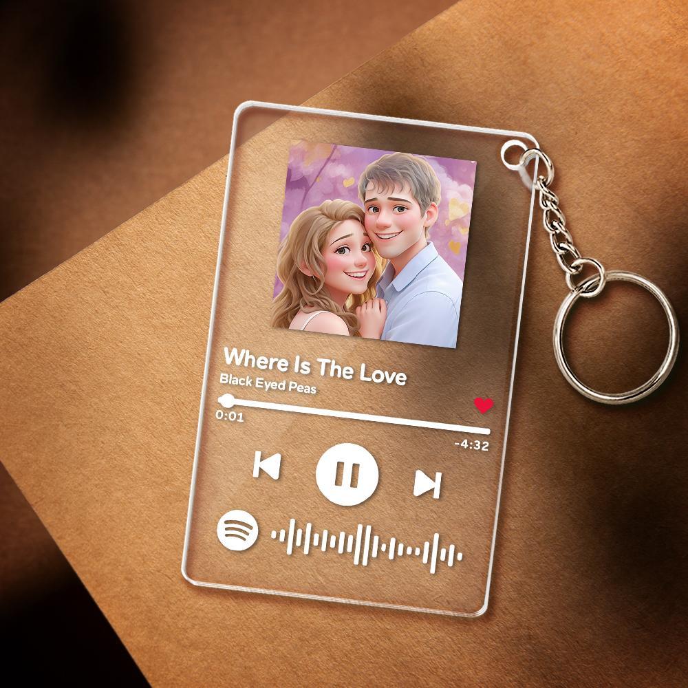 Custom Song Poster Scannable Spotify Code Acrylic Music Plaque Night Light Gifts For Christmas